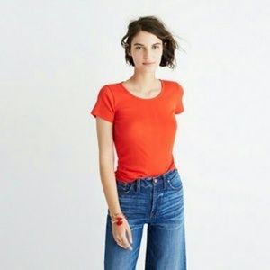 Madewell slim ribbed t shirt in permisson